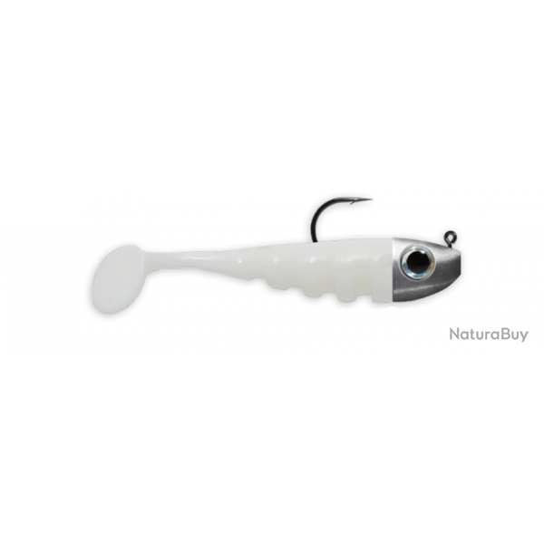 LEURRE SOUPLE Shad DELALANDE TOUPTI Shad MONTE 4CM 3G BLANC