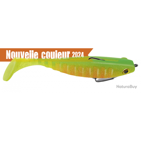 LEURRE SOUPLE Shad DELALANDE NEO SHALLOW MONTE 9CM 4G FIRE TIGER PAILLETE