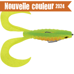 LEURRE SOUPLE GRENOUILLE DELALANDE NEO FROG MONTE 8CM 3G FIRE TIGER PAILLETE