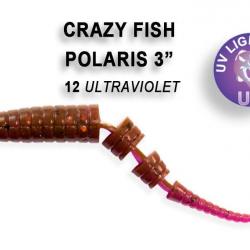 Pochette LEURRE SOUPLE Worm CRAZY FISH POLARIS 4" #12 ULTRAVIOLET