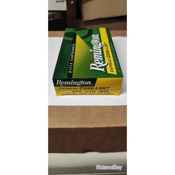 20 BALLES REMINGTON 338 WIN MAG 250GR CORE-LOCK