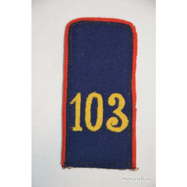 PATTE D'EPAULE ALLEMANDE 103 SAXE-SAXON SHOULDER PLATE OF THE 103RD REGIMENT-GUERRE 1914/1918