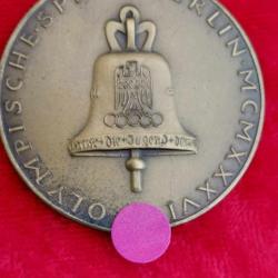 Médaille commémorative en bronze, JO de Berlin 1936