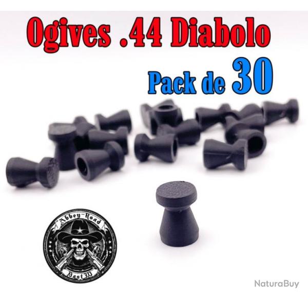 Balle tir rduit .44 ogive diabolo plastique - Pack de 30 - Bast3D