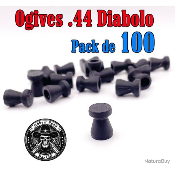 Balle tir rduit .44 ogive diabolo plastique - Pack de 100 - Bast3D