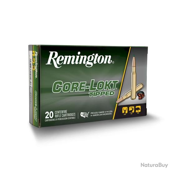 Balle Munitions cal.30-06 sprg REMINGTON core lokt tipped 165gr par 20