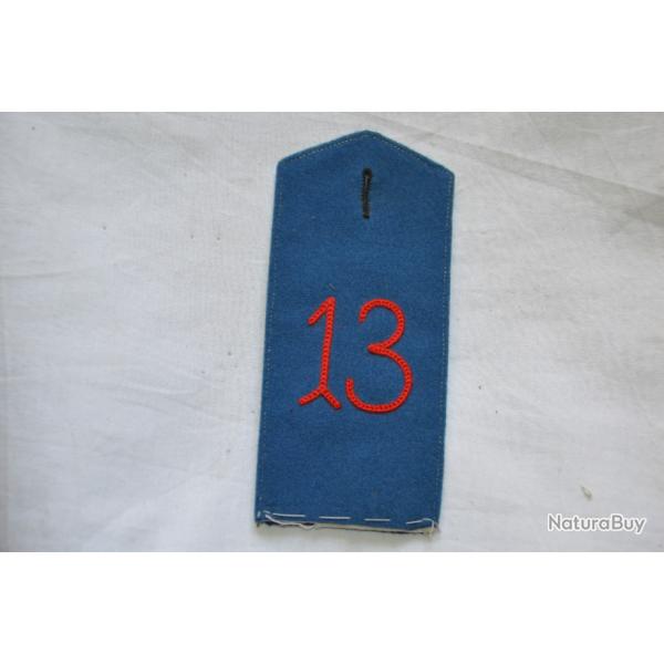 PATTE D'EPAULE ALLEMANDE IR 13 (1 WESPHALIEN)-GERMAN SHOULDER BOARDS  IR 13-1WW-GUERRE 14/18