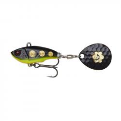 Poisson Nageur Savage Gear Fat Tail Spin 6,5cm 16g 6,5cm Black Magic