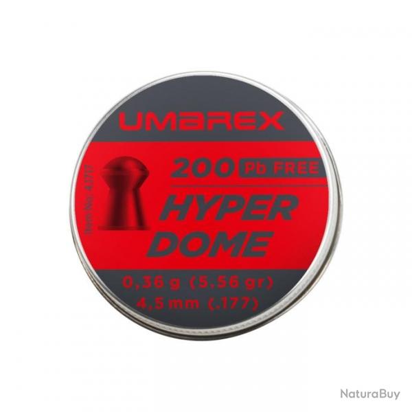 PLOMB HYPERDOME UMAREX TETE RONDE CAL 4.5 MM 0.36G X200