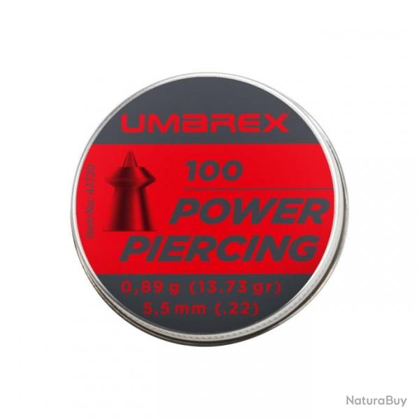 PLOMB POWER PIERCING UMAREX TETE POINTUE CAL 5.5 MM 0.89G X100