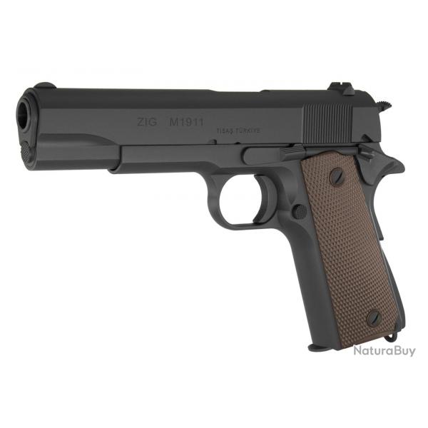 PISTOLET TISAS ZIG M 1911 A1 NOIR 5'' PARKERISE 45 ACP
