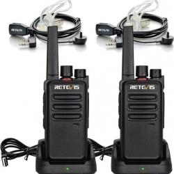 Pack de 2 Talkie-Walkie Retevis RT668 - Noir