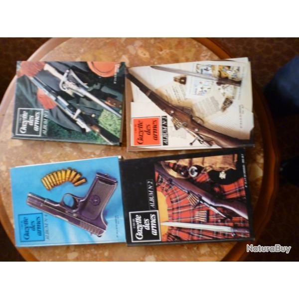 lot de 4 albums"Gazette des Armes " de juin 1973  juillet-aout 1975