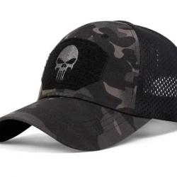 Casquette Punisher treillis noir