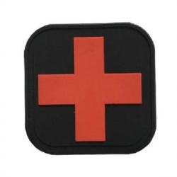 Patch médical croix rouge/noire velcro