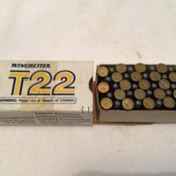 Une boîte de 50 winchester T22 lr 40 grain