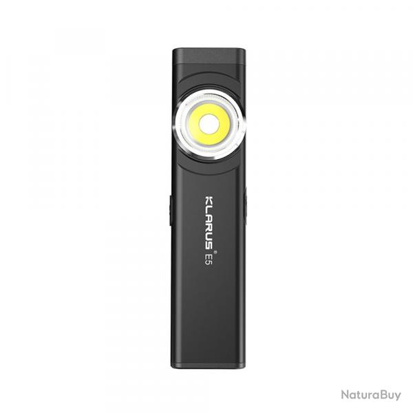 Lampe rechargeable  double source de lumire E5 - 470 lumens - noir
