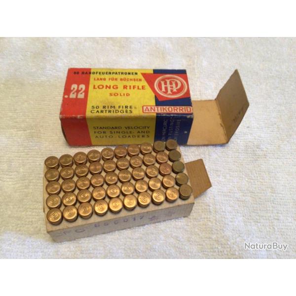 Une bote de 50 munitions 22 LR  HP AUSTRIA