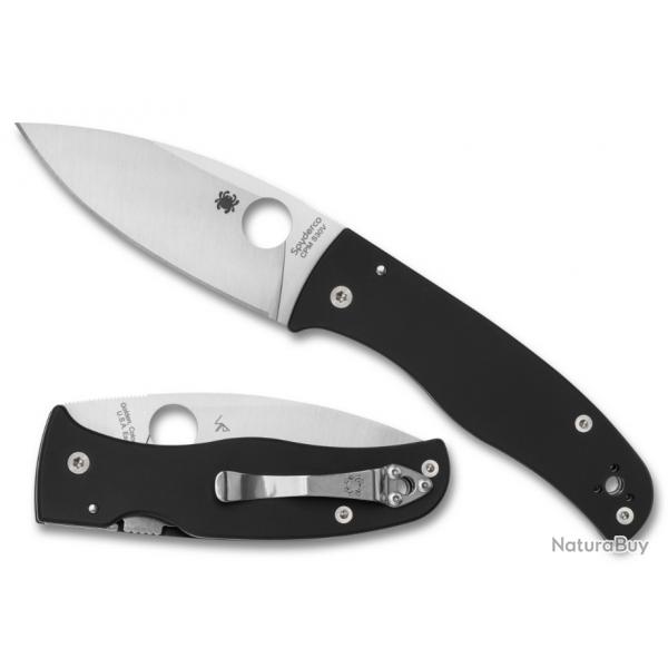 Couteau Spyderco Bodacious Compression Lock Lame Acier S30V SW Manche Black G10 Clip USA SC263GP