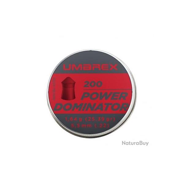 PLOMB POWER DOMINATOR UMAREX TETE CONIQUE CAL 5.5 MM 1.64G X200