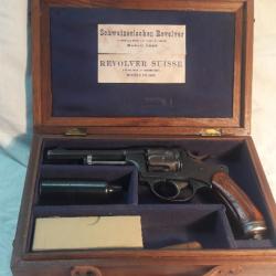 revolver suisse 1882  2ND MODEL  - cal 7.5 suisse - cal D -wafenfabrik / ing arme SCHMIDT