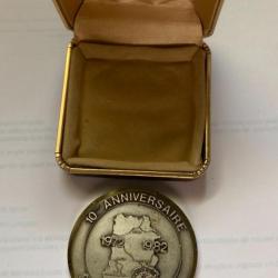 Médaille IPA International Police Association -Seine et Marne-10ème anniv.1972-1982