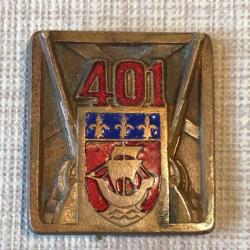 insigne pucelle 401° R.A.A. Régiment d'Artillerie