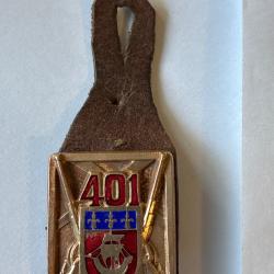 insigne pucelle 401° R.A.A. Régiment d'Artillerie