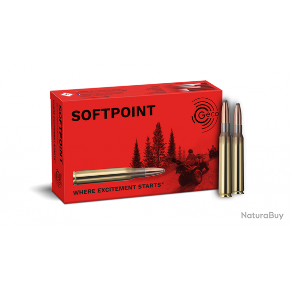 MUNITIONS GECO CAL.7x64 DEMI BLINDEE SOFT POINT 10.7G 165GR 20 boites ( 400 munitions )