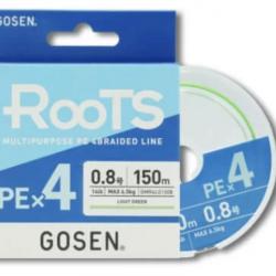 Tresse Gosen Roots X4 Light Green 150m 150m 0,148mm 6,5kg