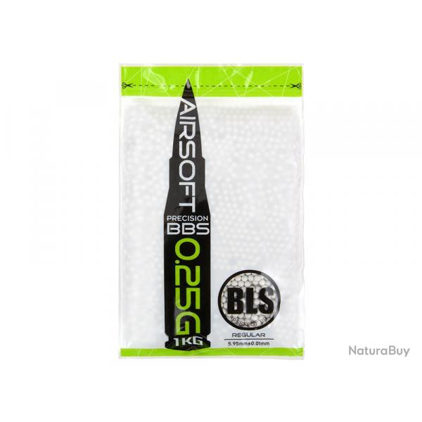 Billes Airsoft 0.25gr Précision Blanche- H25 - BLS - Sac 1Kg
