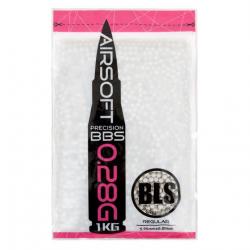 Billes Airsoft 0.28gr Précision Blanche -H28 - BLS - Sac 1Kg