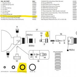 Grand Joint de Piston NBR P10A/70 9 régulateurs Tippmann Empire