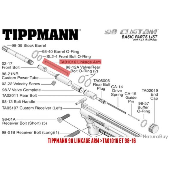 TIPPMANN 98/A5/X7/FT12/FT50/SW1 linkage arm ta01016 11771