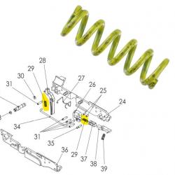 Tippmann 98/A5/FT12/FT50 trigger spring et 98 return slide spring - Jaune-11731