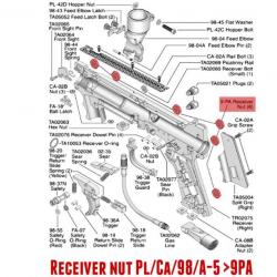 Grip/Receiver nut Tippmann 98/A5 Valken SW1-11966