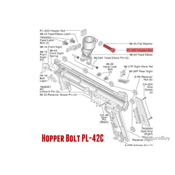 Vis de Feeder Tippmann 98- FT12 -FT50 - 11726