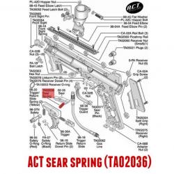 Tippmann 98 ACT et FT12 sear spring vert 11736