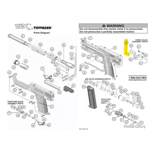 Tippmann TPX T19-Firing valve O-Ring Ep 70A 5-178 - 11890