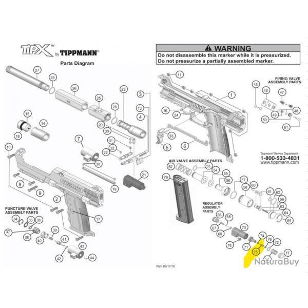 TPX T19-Compression spring 500 Fl 198 Od-76496