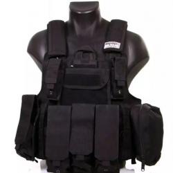 Veste tactique Airsoft CRS -Noire - Swiss Arrms