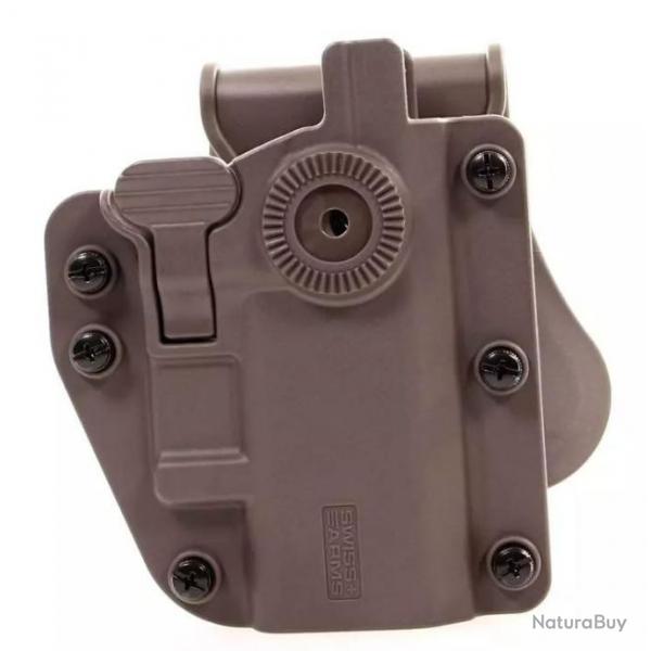 Holster Rigide CQC Ambidextre Level2 Adapt X - Tan - Swiss Arms