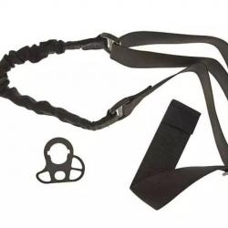 Sangle Tactique 1 Point Bungee avec Delta Ring - Noire - GFT