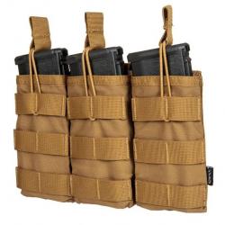 Porte 3 Chargeurs Open Koga Fixation Molle M4/AK/G36 TAN- Primal