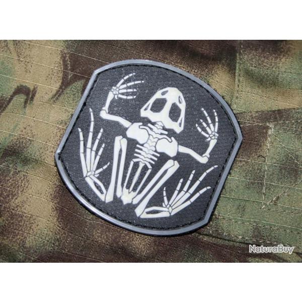 Patch Seal Skull Frog PVC Velcro - Noir Blanc - Emerson