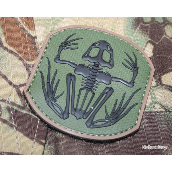 Patch Seal Skull Frog PVC Velcro - Olive Noir - Emerson