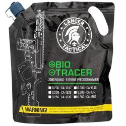 Billes 0.28gr Bio Traçantes Verte - Lancer Tactical - Sac 2000