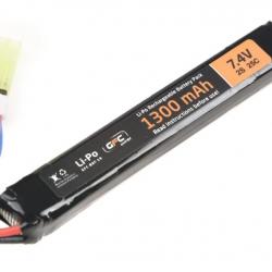 Batterie Li-Po -7.4V 1300 mAh Stick 25C - GFE