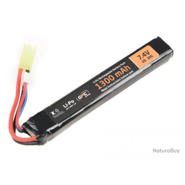 Batterie Li-Po -7.4V 1300 mAh Stick 25C - GFE