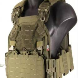 Veste tactique Porte Plaque Airsoft detache rapide - Olive - Swiss Arrms